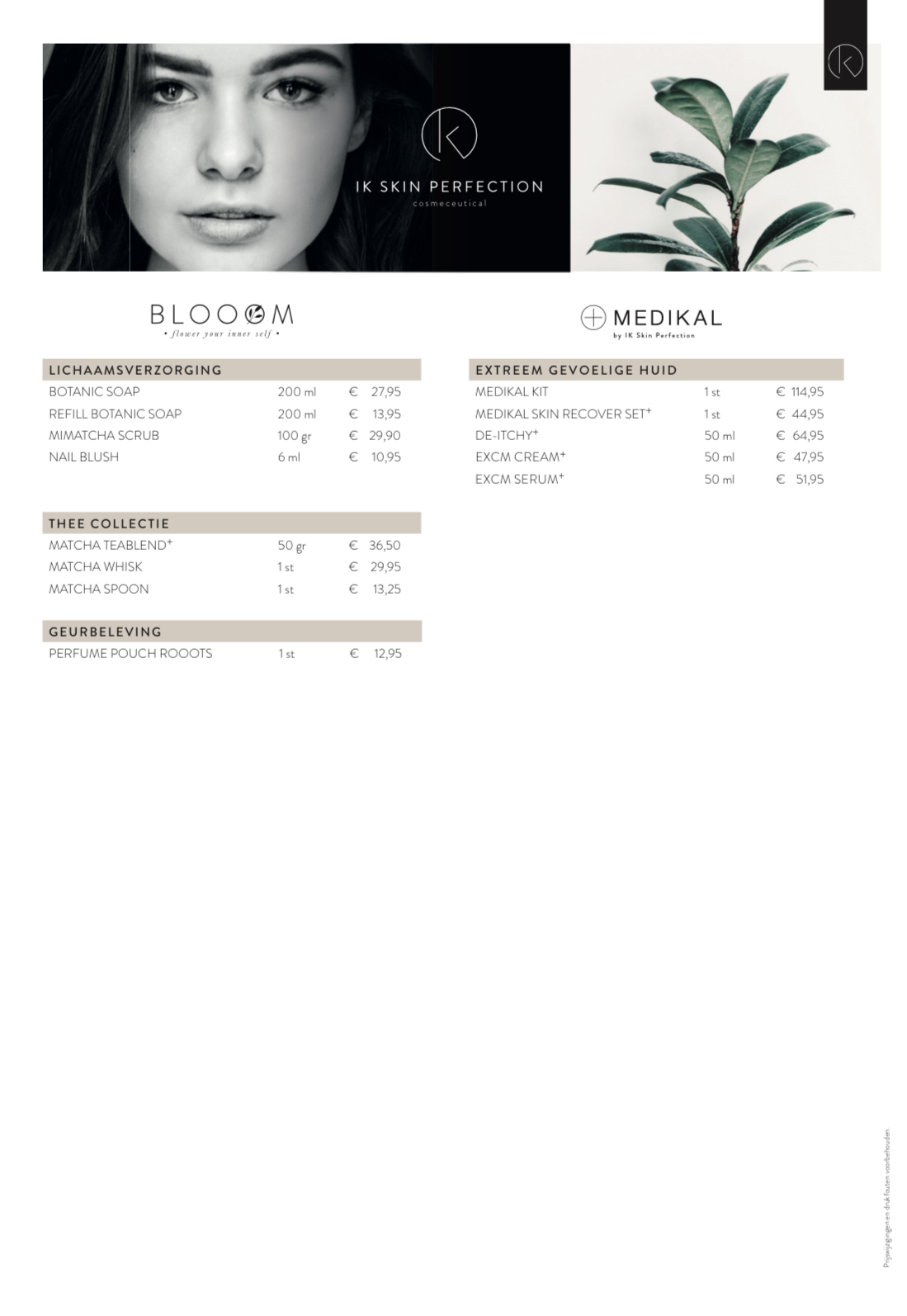 prijslijst ik skin perfection producten 2026